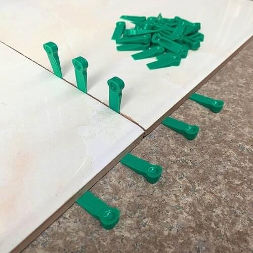 100pc Reusable Wedge tile spacers 2mm Gap gasket Carrelage wall Leveler locator laying flat ceramic floor tiling leveling system