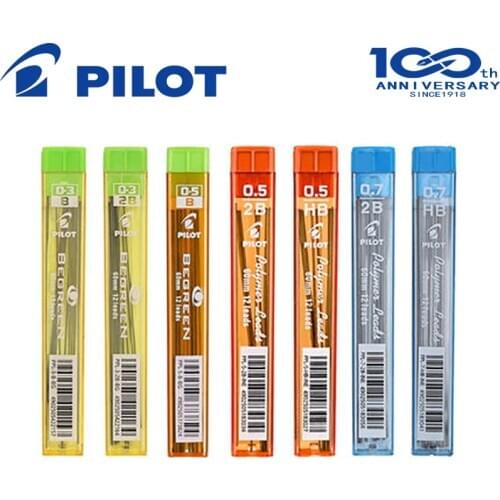 12 PCS/Lot Japan Pilot PPL-5 Wholesale Polymer Pencil Leads 0.3/0.5/0.7 MM HB/2B/B 60MM Automatic Pencil Lead