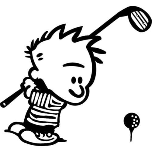15*13.9cm Boy Golfer - Golfing Golf Prodigy Car Auto Window Vinyl Decal Sticker Funny Personality Stickers Car Sticker and decal