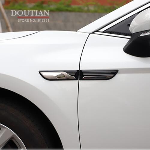 3D Car Styling 4PCS Metal + Resin Side Wing Badge Emblem Car Sticker For toyota camry 2018 accessories