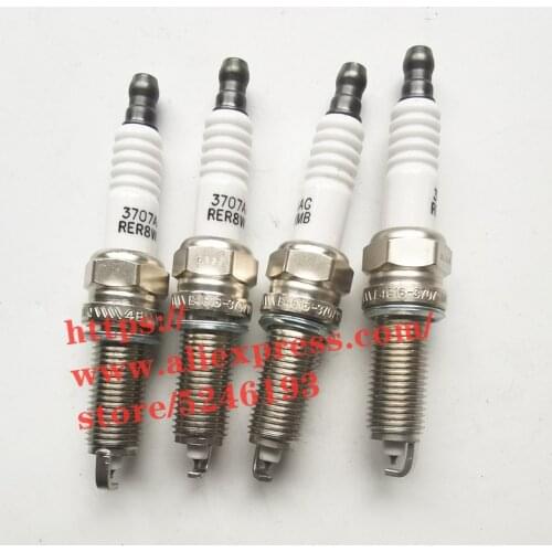 4pcs/set Spark plug for CHERY A1 A3 A5 TIGGO3 ARRIZO IndiS Beat DVVT engine Single Iridium E4G16-3707110