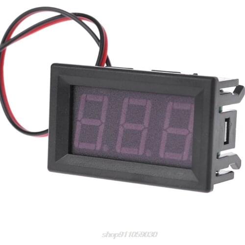 5V-120V Digital Voltmeter LED Display Panel 2 Wire Volt Voltage Test Meter 12V 24V 96V Electromobile Motorcycle F26 21 Dropship