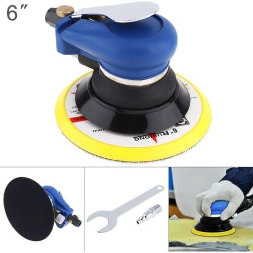 6 Inch Non-vacuum Matte Surface 9000rpm Pneumatic Polishing Machine Random Orbital Sander Pad for Cars Polishing Grinding Waxing