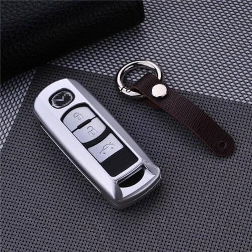 Aluminum Alloy Key Shell Holder Car Key Case Key Cover case Key Shell For Mazda CX-5 CX-7 Atenza Alexa Auto Accessories