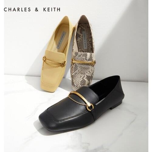 CHARLES＆KEITH New Arrival for Summer 2021 CK1-71680041 Ladies square toe loafers