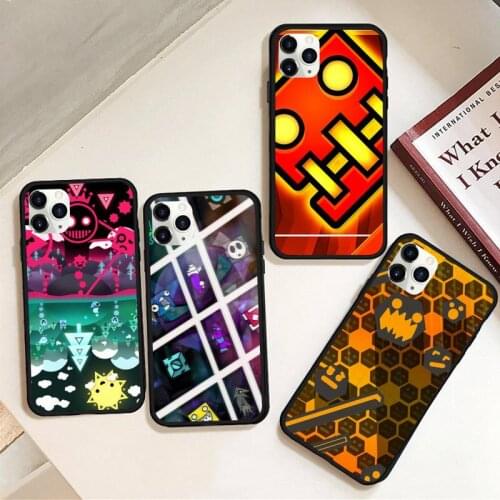 HOTCASHOP hot game Geometry Dash Phone Case Rubber for iPhone 12 pro max mini 11 pro XS MAX 8 7 6 6S Plus X 5S SE 2020 XR case