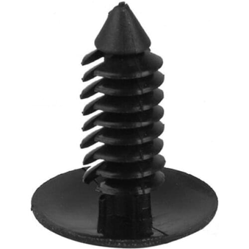 50x Black Nylon Tree Type Push Rivet Car Retainer Clips for Car Canopy Securing Hole Door Lined Cover Barbs Rivet Push Pin Clips