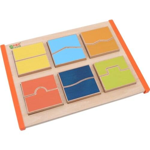 Colorful Square Stitching Pairing Learning Board Puzzle Toys For Children Early Learning Education Wooden Puzzle Games