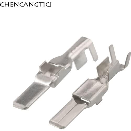 50 Pcs Automotive Wire Connector Plug Socket Splice Terminal Car Fuse Box Cable Harness Brass 4.8mm Crimp Pins DJ614-4.8×0.8B