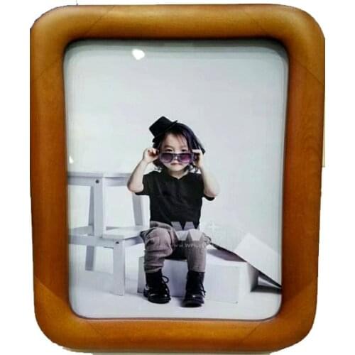 Retro Solid Wood 7 Inch 8 Inch 10 Inch Rounded Photo Frame Set Up Photo Studio Childrens Photo Family Portrait Log Photo Frame