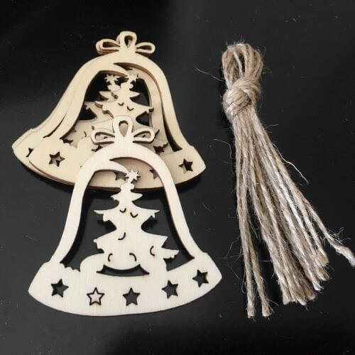 Laser engraving wooden design pendant christmas decoration