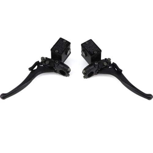 Left/Right Front Master Cylinder 7/8 22mm Handlebar Hydraulic Brake Lever With Parking Brake Fit For ATV Quad Bike Part