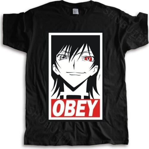 Men o-neck tshirt fashion brand t-shirt black new Code geass, Lelouch, Anime Inspired Mens Printed T-Shirt Slim Fit