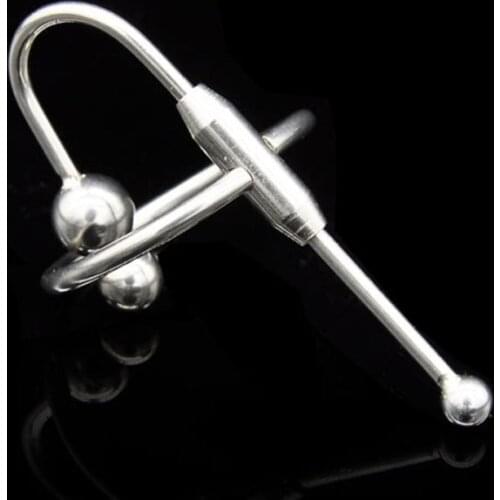 Male Masturbator Urethal Stimulator Penis Plug Stainless Steel Urethral Dilator Cock Ring Sounding Rod Sex Toys For Men