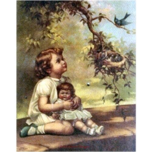 Embroidery Counted Cross Stitch Kits Needlework - Crafts 14 ct DMC Color DIY Arts Handmade Decor - In Bluebird Land