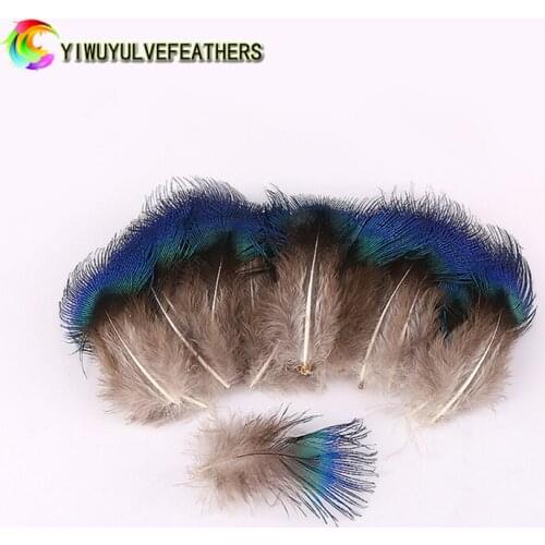 Natural high quality peacock feather peacock blue piece DIY accessories decorative material feather