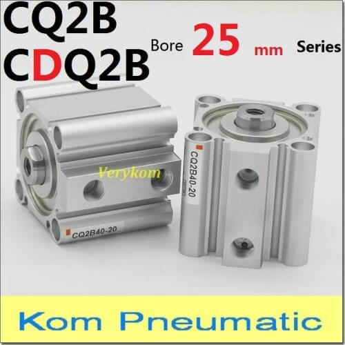 Pneumatic Compact Air Cylinder CQ2B Bore 25MM CDQ2B25-50X5*10-15-20-25-30-40-60-75-100-D-DZM SMC Type Inner Thread Mini Piston