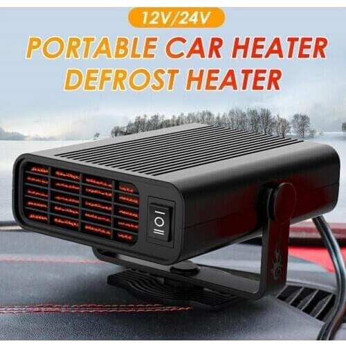 Portable Car Heater Defrost Heater 12V/24V Car Heater Portable Car Defroster Defogger Truck Car Heating And Cooling Fan