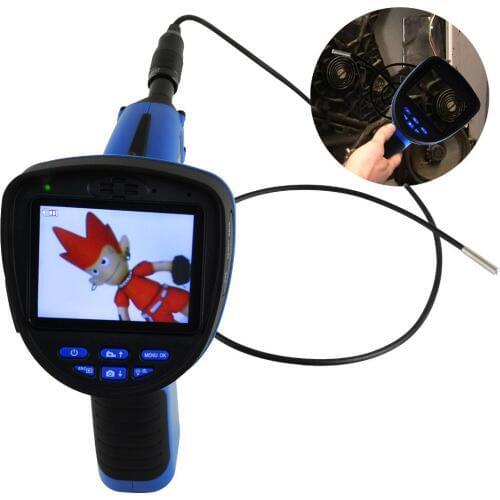 3.5inch Industrial LCD 5.5mm Camera Video Inspection 6 LED Lights Endoscope 1M cable Snakescope Sound Recording