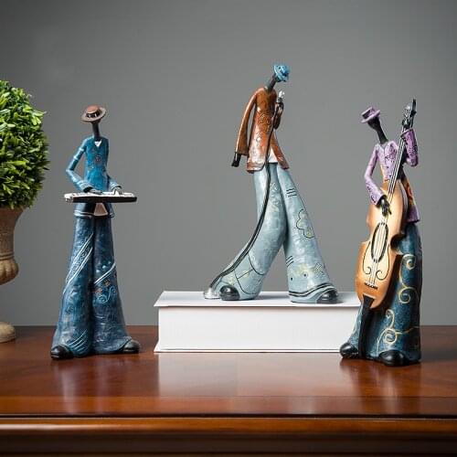Resin Craft Supplies Rock Band Music Art Character Model Statue Creative Living Room Decoration Wine Cabinet Ornaments Figurine