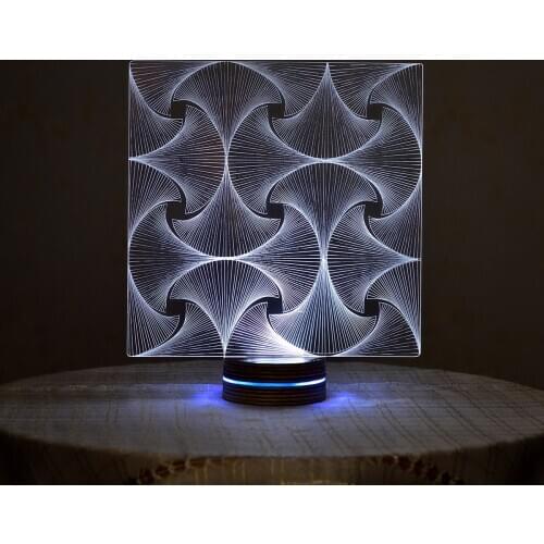 LED Night Lamp 3D Illusion Table Lamp For Home Decorative Light Geometry Design 1