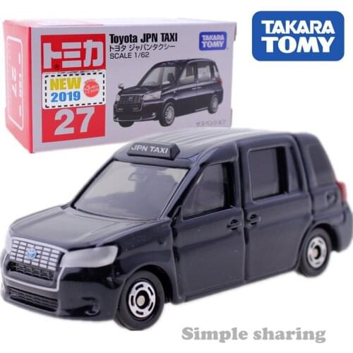 Takara Tomy Tomica No.27 Toyota JPN TAXI 1/62 Hot Pop Funny Miniature Diecast Baby Car Model Kids Toys For Children