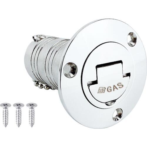 Universal Gas Filler Keyless Cap 1-1/2" 316 Stainless Steel Boat Hardware