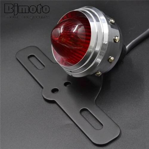 Universal Motorcycle Taillight Brake Light License Plate Light Bracket For Chopper Cafe Racer Triumph Honda Yamaha