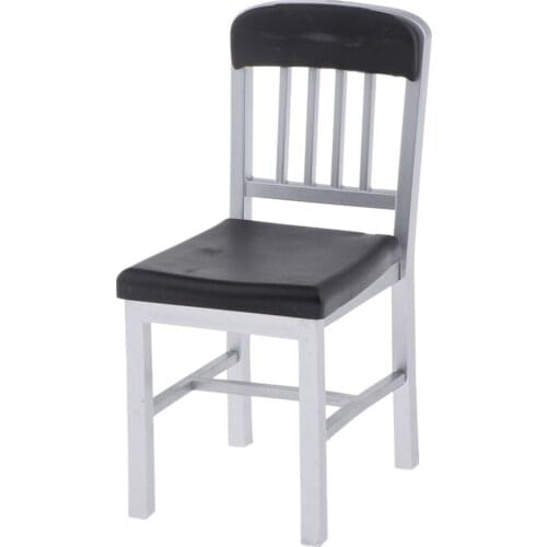 1/6 Dollhouse Metal Chairs DIY Model Dollhouse Furniture Dollhouse Decor