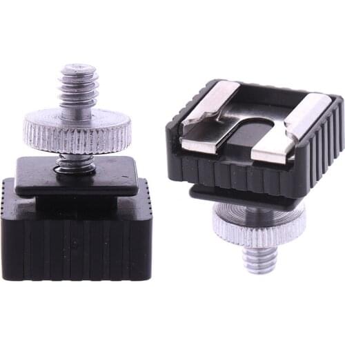 1 pcs 1/4" Screw metal flash hot shoe mount adapter light stand tripod