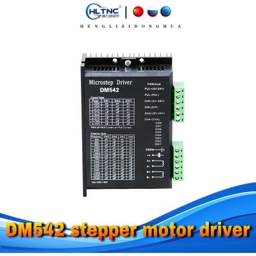 High quality 1 pcs DC20-50V 4.2A DM542 stepper motor driver motor controller for Nema23 motor