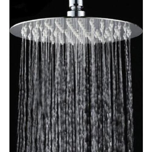 10/8/6 Inch Stainless Steel Ultra-thin Waterfall Shower Heads Rainfall Shower Head Rain Square Round