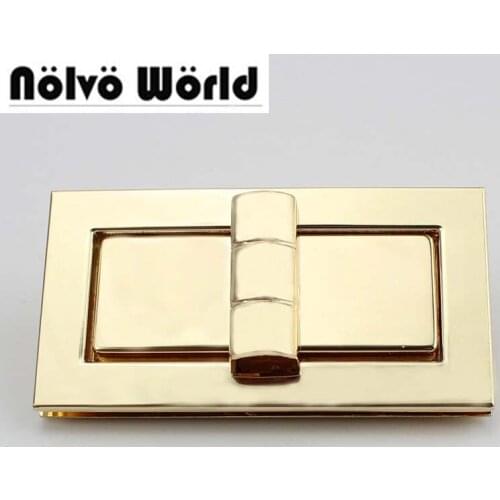 10sets/lot Big size 83*43mm high quality gold color metal functional lock for handbags factory DIY hardware wholesale price