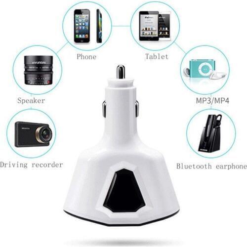 3.1A Dual USB Charger On Vehicle With Two Car Lighter Slots Display Charging