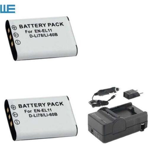 D-LI78 DLI78 EN-EL11 EL11 Battery+Charger for Pentax Optio S1 M50 M60 V20 W60 L50 W80