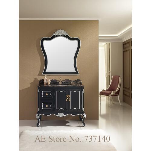 Black bathroom cabinet with natural marble countertop solid oak wood bathroom vanity with sink buying agent wholesale price