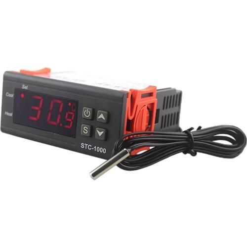 Digital Temperature Controller Outlet Thermostat, 2-stage, w/ Sensor