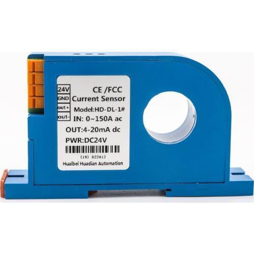 Hall Effect Current Sensor AC Current Transmitter 0-100A Output 4-20mA AC 220V
