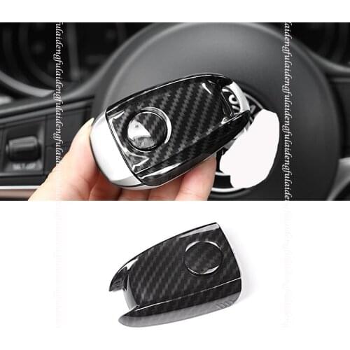 For Alfa Romeo Giulia 2017-2020 ABS Carbon Fiber Car Key Fob Cover Case Protector decor frame cover trim Car Accessories