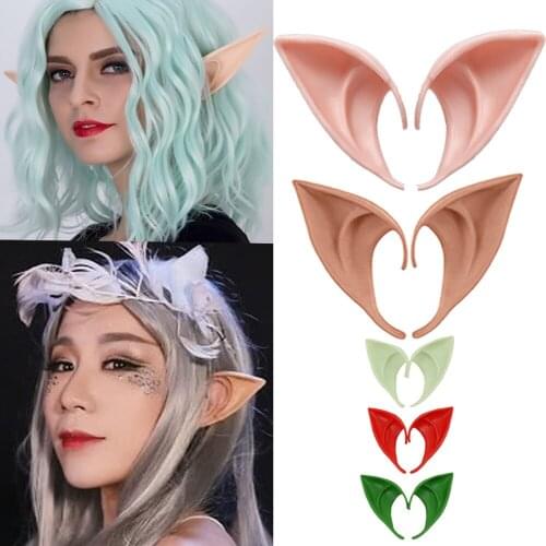 Elven Elf Ears False Ears Props Fairy Angel Dress Up Cosplay Costume Accessories Christmas Halloween Decoration Party DIY Decor