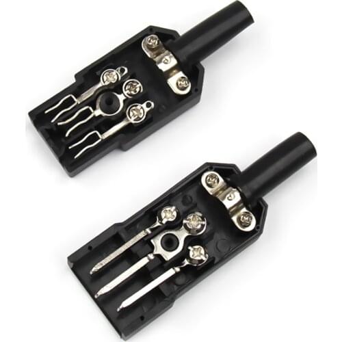 IEC Straight Cable Plug Connector C13 C14 10A 250V Black Female Male Plug Rewirable Power Connector 3 Pin AC Socket