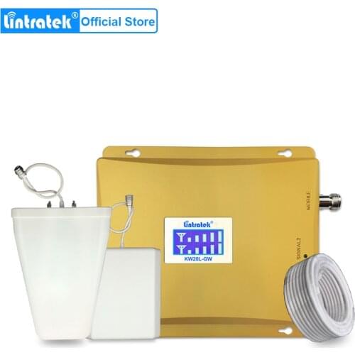 Lintratek 3G WCDMA 2100MHz GSM 900Mhz Dual Band Cellphone Cellular Signal Booster GSM 900 2100 UMTS Signal Repeater Amplifier#45