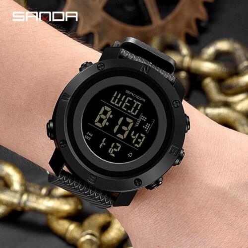 2020 SANDA Fashion Sports Mens Watch S Shock Countdown LED Military Digital Watches Waterproof Clock for Men relogio masculino