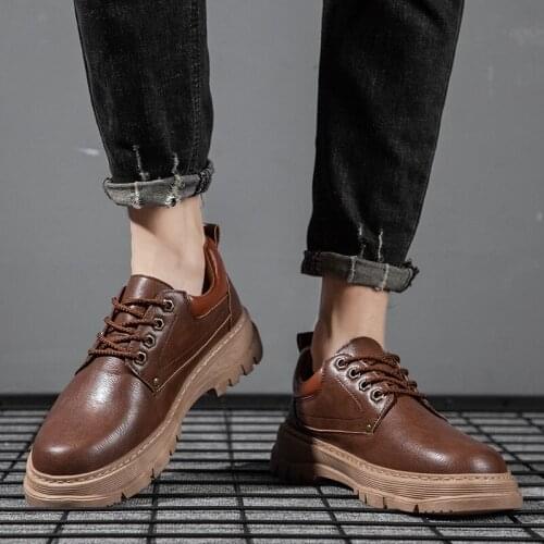 Men Shoes Oxford casual Men Boots Leather Martin Boots New Mens Fashion Work Shoes Safety Casual Sneakers Fashion