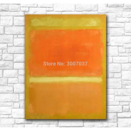 Wall Pictures For Living Room Abstract mark_rothko (Yellow Orange Yellow Light Orange) Canvas Art Home Decor Modern Oil Painting