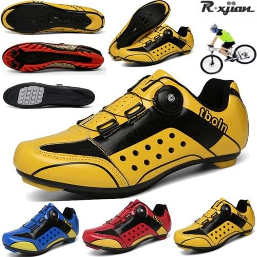 2020 latest road bike shoes mens mountain bike shoes ultralight bike sneakers self-locking professional breathable Size 36-48
