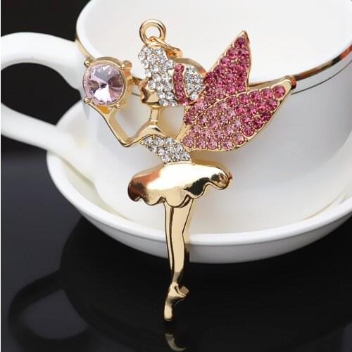 New Ballerina Girl New Keychain Bag Pendant Ballet Girl Key chain Metal Key Holder For Women Bag EH835