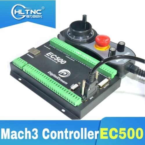 New superior quality Ethernet MACH3 interface board 3/4/5/6-axis control, EC500 controller MPG kit
