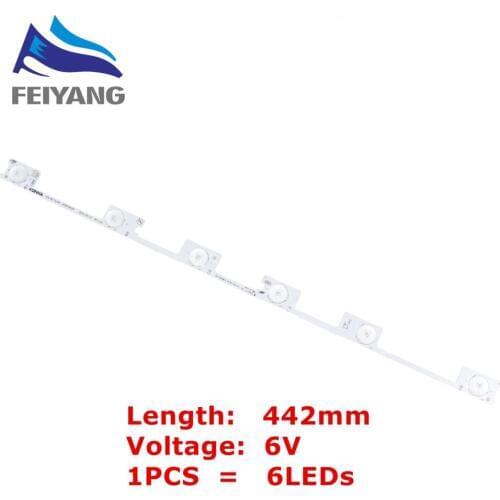 Original New 1pcs LED Strip Bar Backlight for KONKA KDL48JT618A KDL48SS618U 35018539 35018540 6LED LIGHT (6v) 442mm