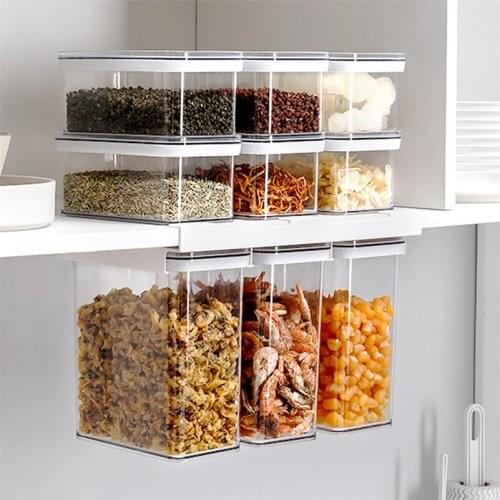 Food Storage Container Jar Plastic Refrigerator Noodle Box Multigrain Tank Transparent Sealed Cans Kitchen Cereal Dispenser